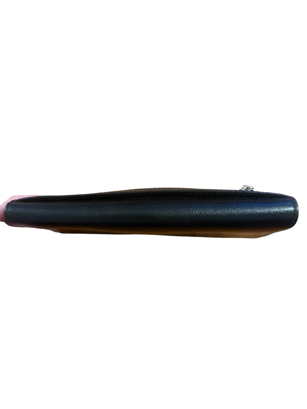 Vintage rina rich Classic Black Leather Foldover Wallet